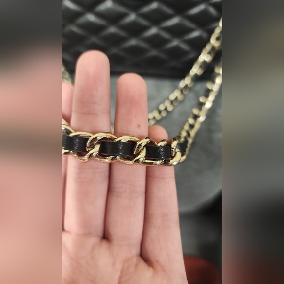 NWT Rebecca Minkoff large Quilted Affair Black Gold - Picture 5 of 11